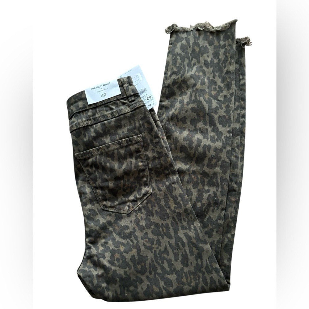 Zara High Waisted Leopard Print Slim Fit Skinny Leg Ankle Jean 10X27 Mob Life